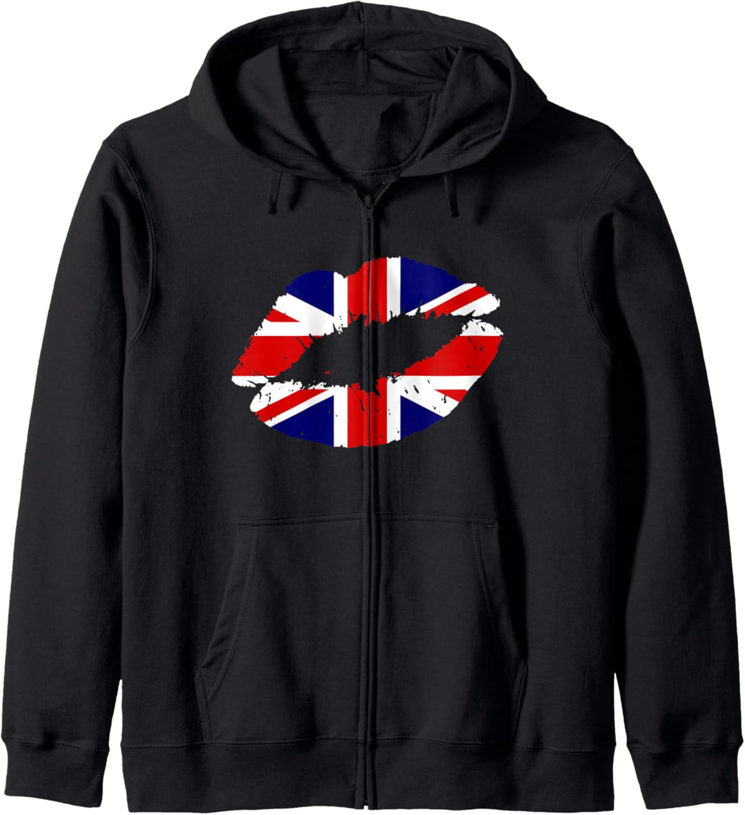 Uk England Flagge Kuss Lippen London Souvenir Geschenk Kapuzenjacke