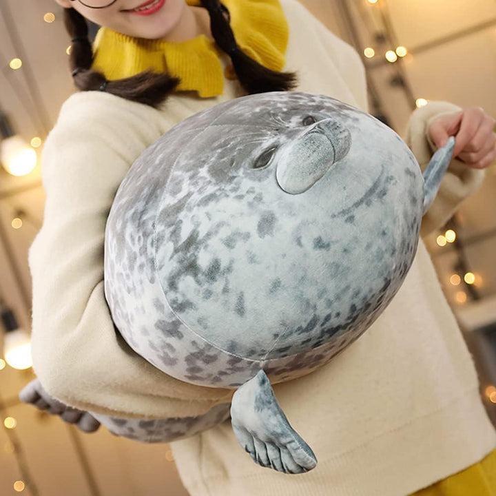 Chubby Blob Seal Pillow, Stuffed Animals Seal Plush Toy, Soft Cotton Plush Toys Hugging Pillow Doll