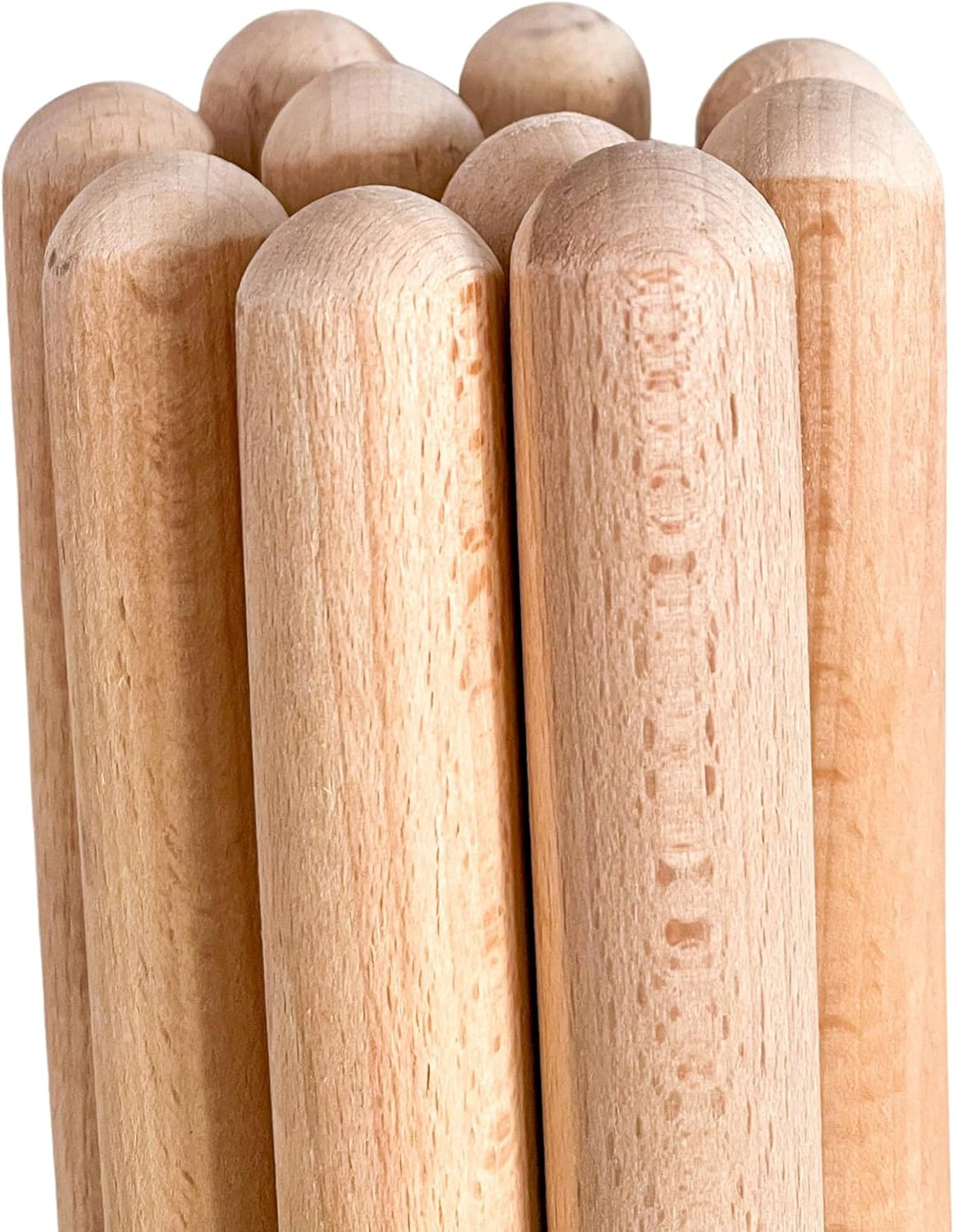 pokm toolsmarket - Besenstiel Holz Ersatzstiel, 130cm, Holzstiel aus Buchenholz, Gerätestiel Ø 27 mm