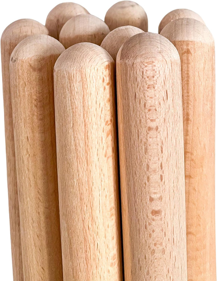pokm toolsmarket - 3 Stk. Besenstiel Holz Ersatzstiel, 130 cm, Holzstiel aus Buchenholz, Gerätestiel