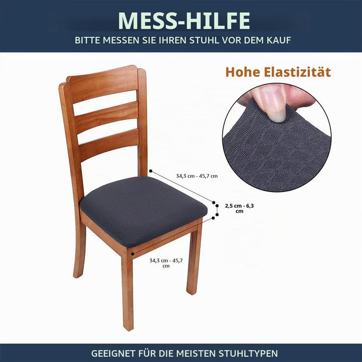 Homaxy Stretch Spandex Jacquard Esszimmerstuhl Sitzbezüge, herausnehmbarer waschbarer Anti-Staub Ess