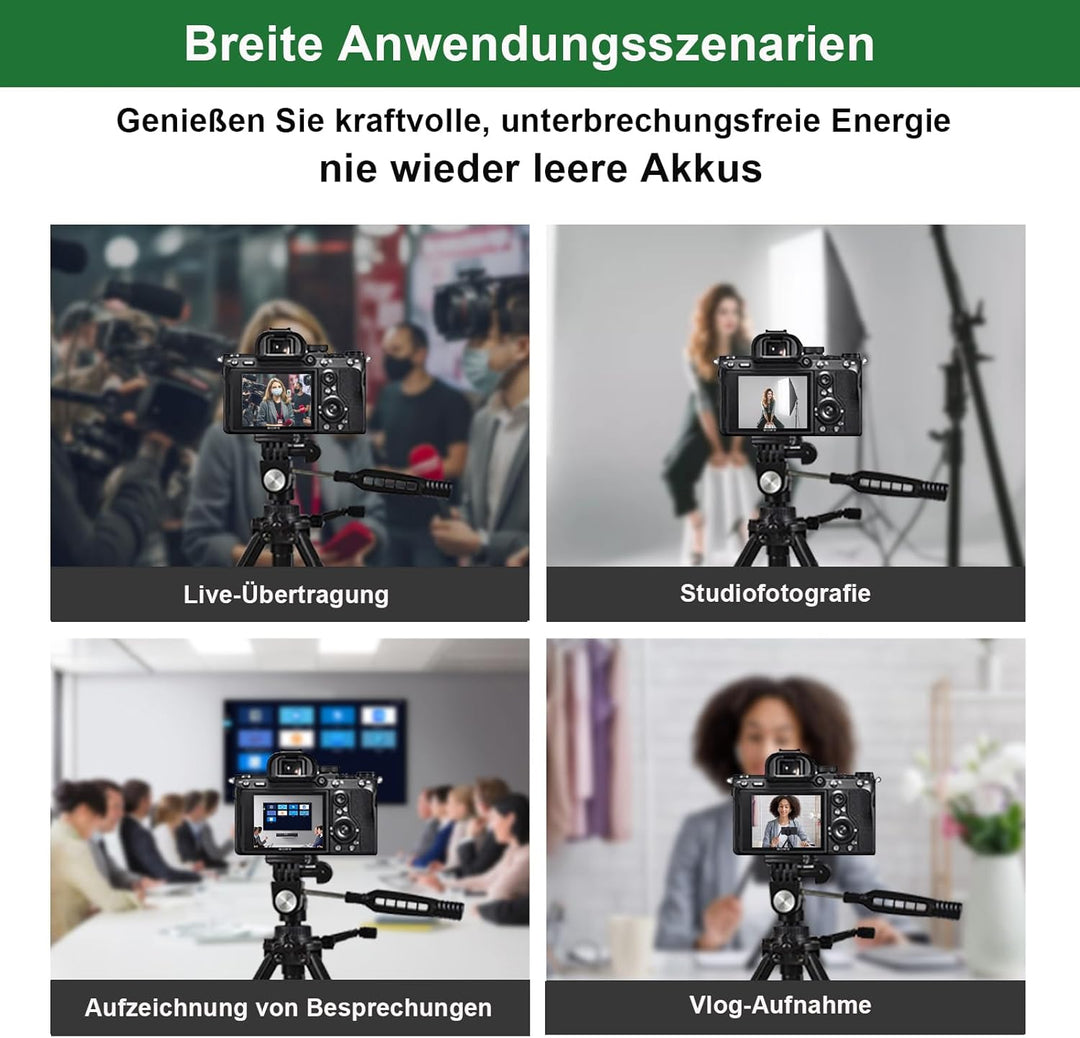 Gonine AC-PW20 Netzteil NP-FW50 Dummy Akku Kit für Sony Alpha ZV-E10 A7 A7R A7S A7II A7RII A7SII A65