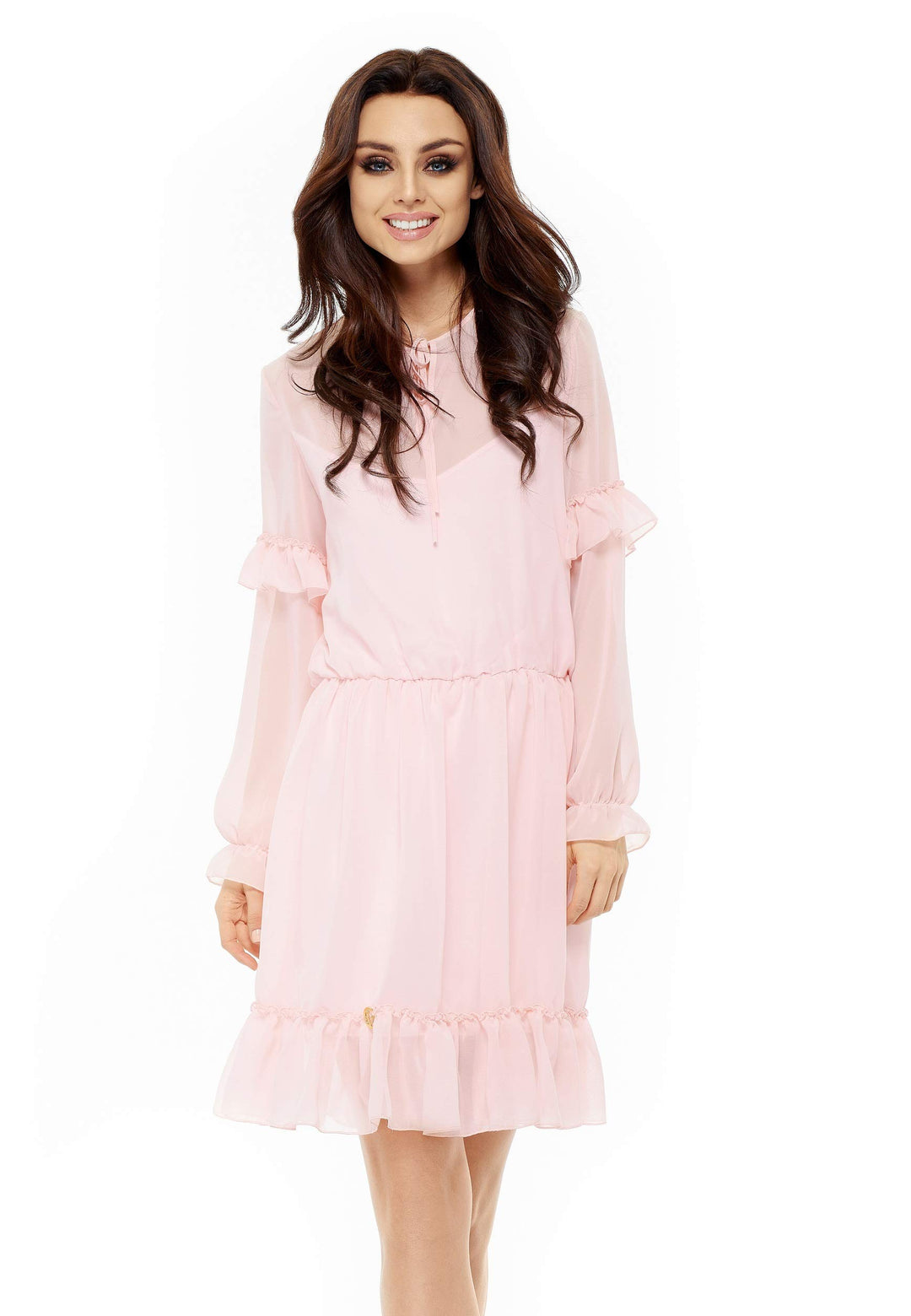 Lemoniade Damen modisches Winter- / Herbstkleid Langarm (Made in EU) mit ausgefallenen Details und i