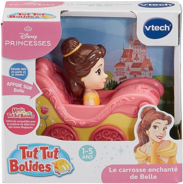 VTech - TUT TUT Flitzer Disney Prinzessinnen, verzauberte Kutsche für Kinder, interaktiv und lehrrei