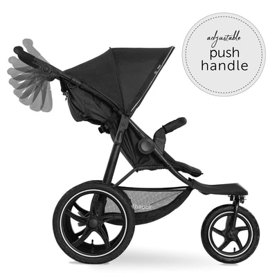 Hauck Kinder Buggy Runner 2, Grosse Luftreifen 3 Rad, Bis 25 kg, mit Liegefunktion und Netzfenster,