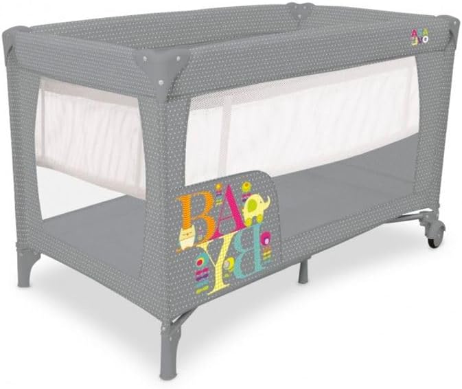 ASALVO 15891 Travel Cot Smooth Baby, grau