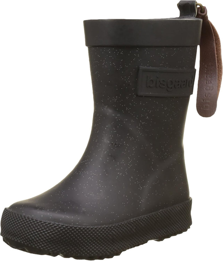 Bisgaard Jungen Unisex Kinder Flower Gummistiefel 20 EU Schwarz 03 Glitter Black, 20 EU Schwarz 03 G
