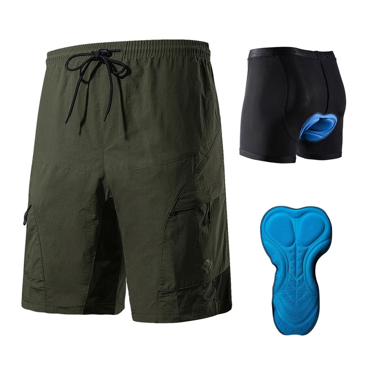 Santic Radlerhose für Herren, Radlerhose, MTB, Rennrad, mit gepolstertem Höschen, für Herren – Boden