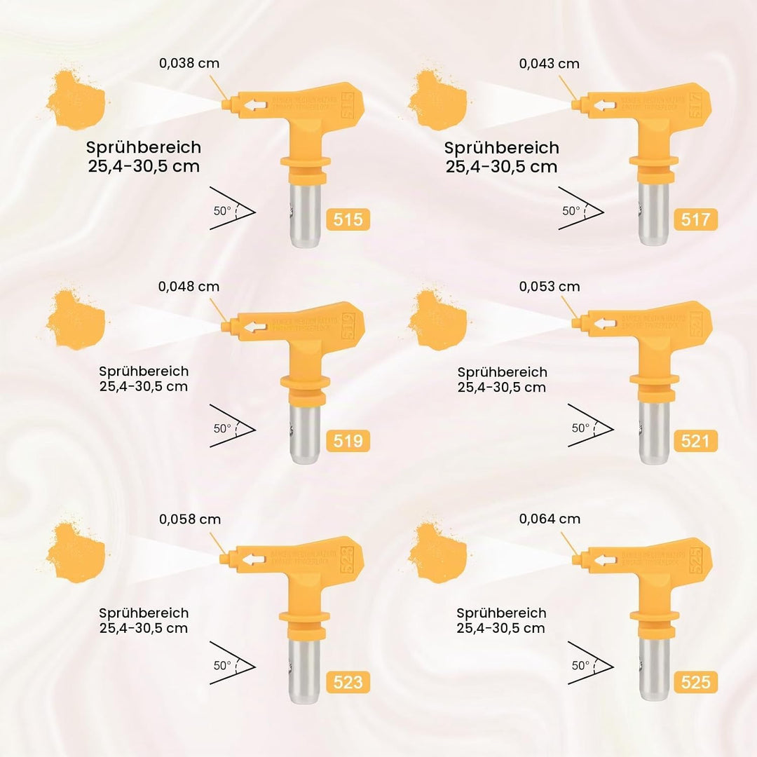 Airless Düse mit Spitzendichtung, Reversible Sprühspitzen, Düsenspitzen für Airless-Farbspritzgeräte