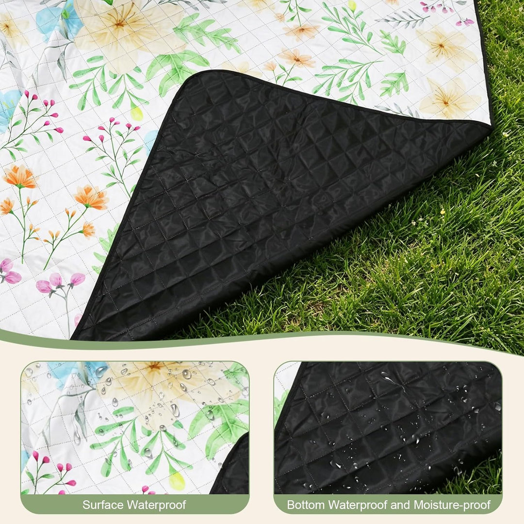Picknickdecke 200x200 cm, Extra grosse Picknickmatte Wasserdicht Strandmatte Maschinenwaschbar Picni