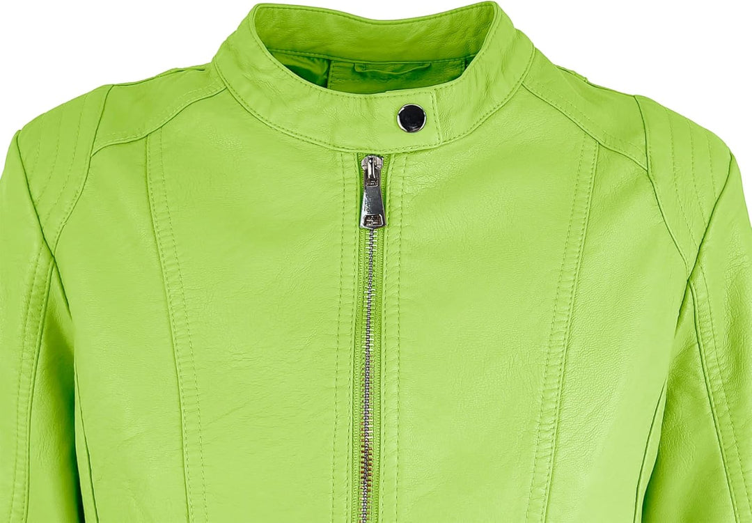 JOPHY & CO. Kurze Damenjacke aus Kunstleder (cod. 8820) oder aus echtem Leder (cod. 8820/A) mit Tasc