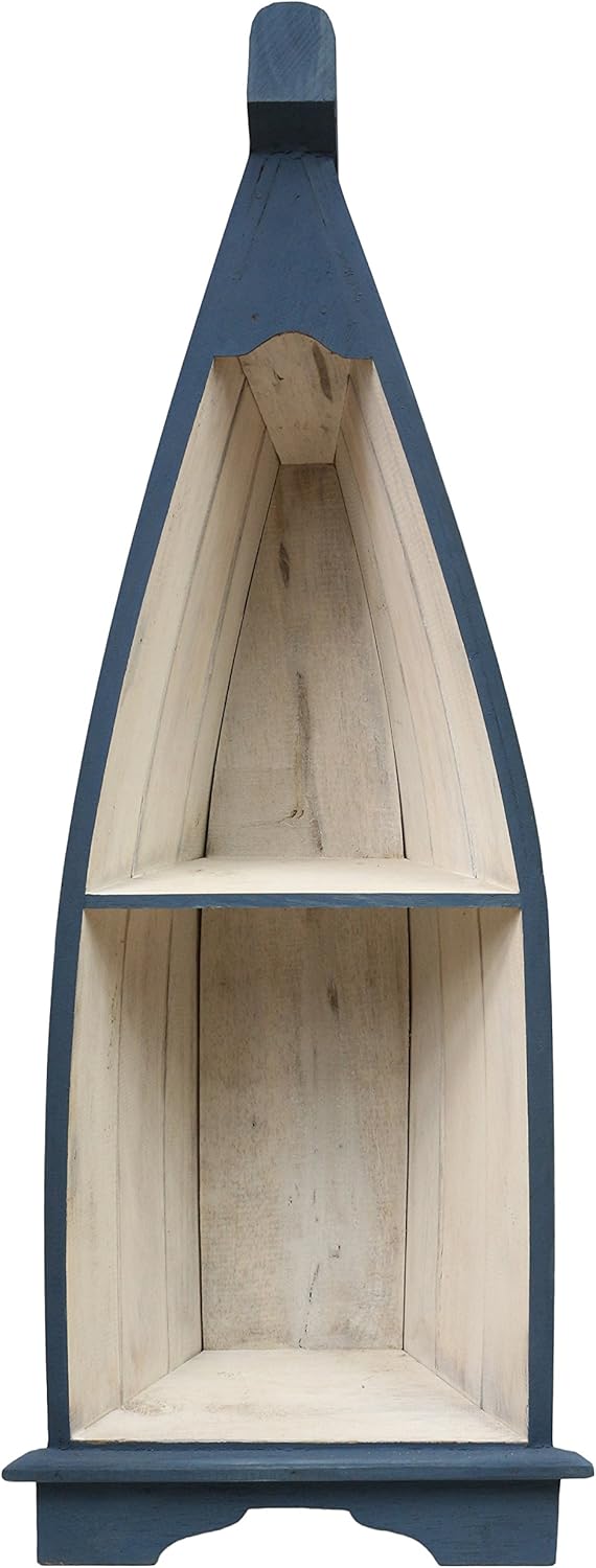 Bootsregal Boot Regal Bücherregal Bücherschrank Standregal Aufbewahrung 93-98cm Albesia Holz Weiss B