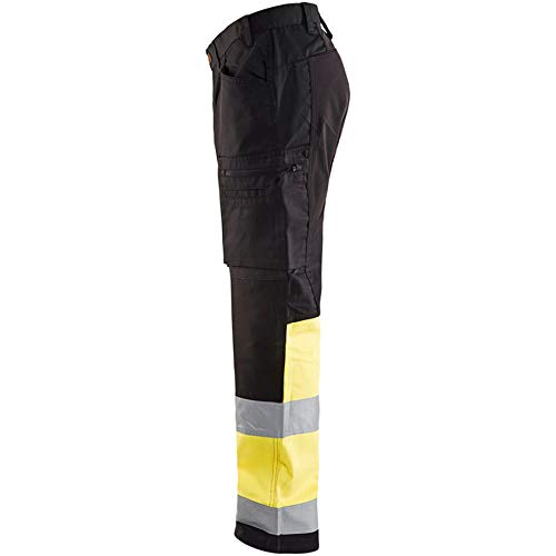 Blakläder 155118119933D124 Warn-Bundhose Grösse mit Stretch in schwarz/gelb, D124 D124 Black / Yello