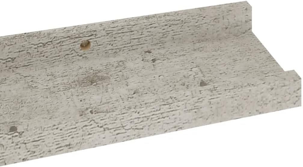Wandregal 2 STK. Betongrau Wandregal Holz Wand BüCherregal Wand Regal Holz Wandregal KüChe KüChenreg