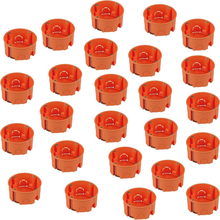 REV 0518342777 Hohlraumdose, Hohlwanddosen 25 St., Ø68mm, 35mm tief, Schrauben, orange 35 mm tief 25