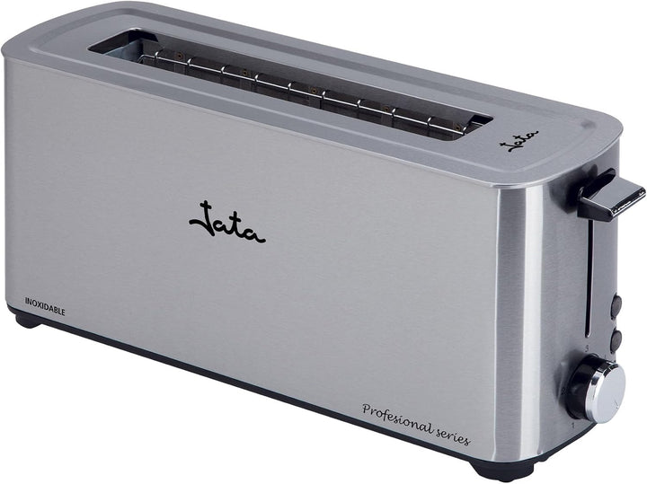 Jata TT1043 Breitschlitz-Toaster, Edelstahl, Grau Modern, Modern