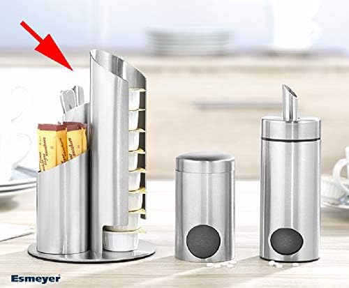 Esmeyer 400-2647 Portionsspender Multi aus mattiertem Edelstahl, für Milchdöschen, Zuckertüten und R