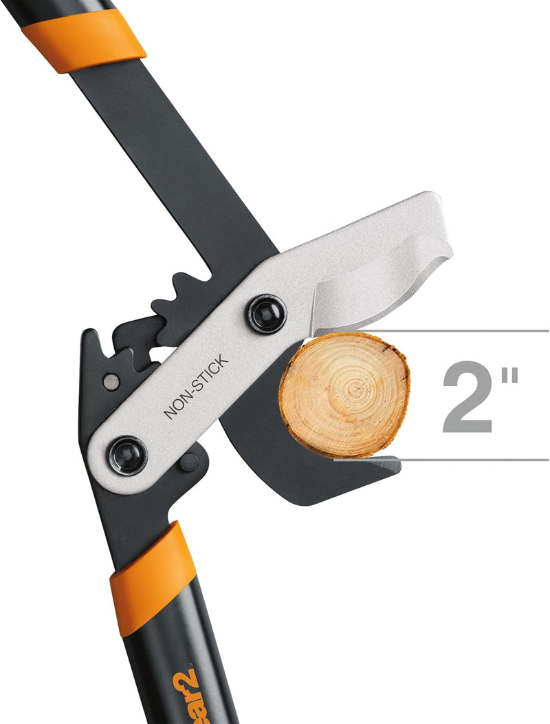 Fiskars 394801-1003 PowerGear2 Bypass Lopper, 32 Inch, Black/Orange, US import