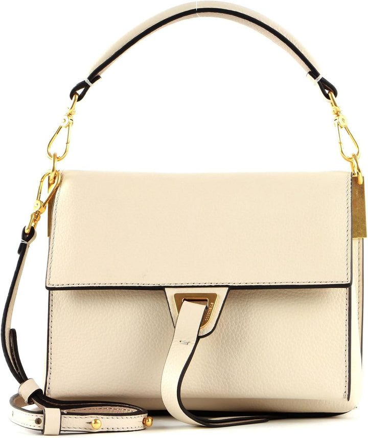 Coccinelle Louise Small Handbag Lambskin White/Powder Pink