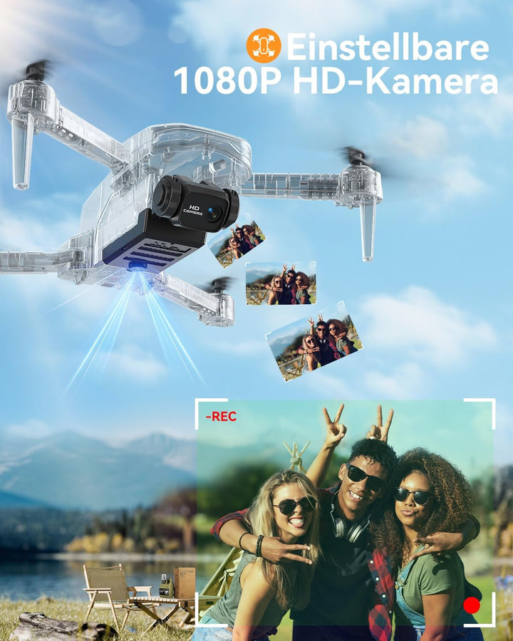 T29 C0 Drohne mit Kamera 1080P HD, Faltbare Mini Drohne für Kinder und Erwachsene, RC Quadrocopter f