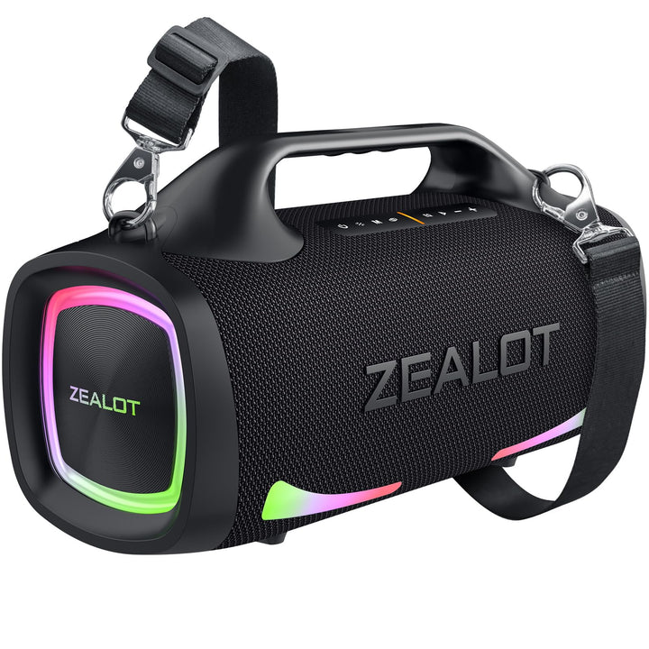 ZEALOT Bluetooth Lautsprecher,100W Stereo Sound für Draussen,XBass,Bluetooth 5.2,USB-C, 24000mAH,Dua