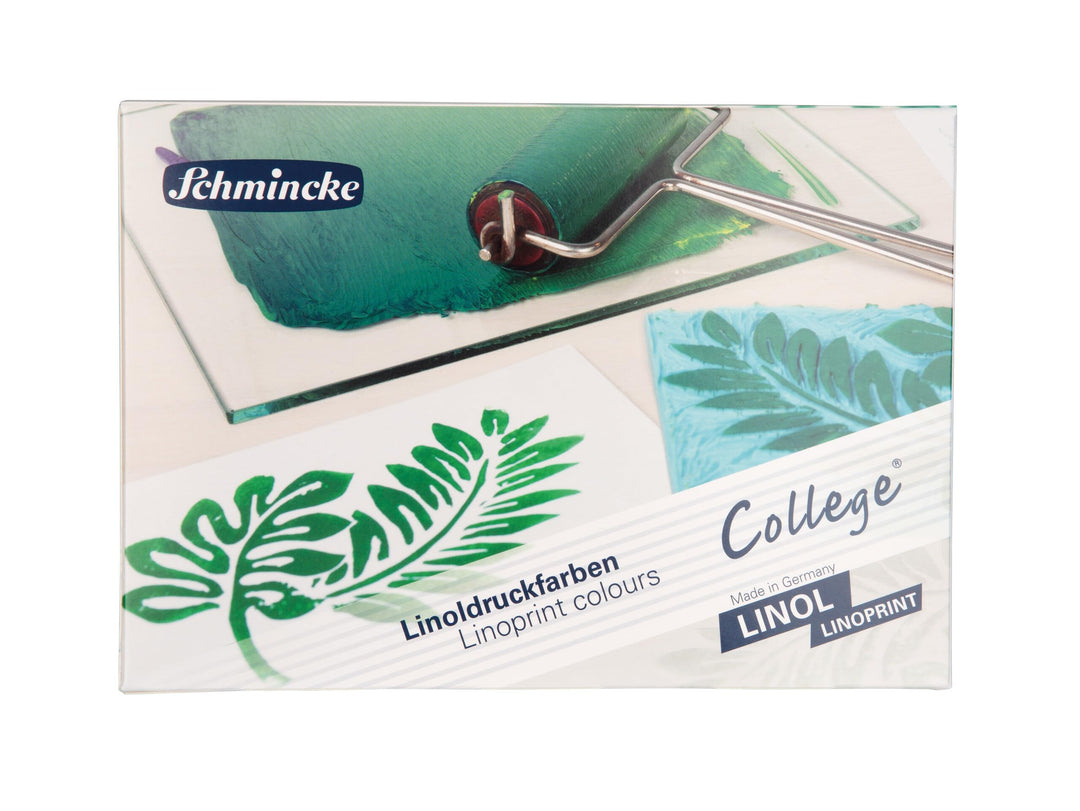 Schmincke - College Linol, Linoldruckset mit 5 x 75 ml Tuben, 84 001 097, Künstler-Linoldruck-Farben
