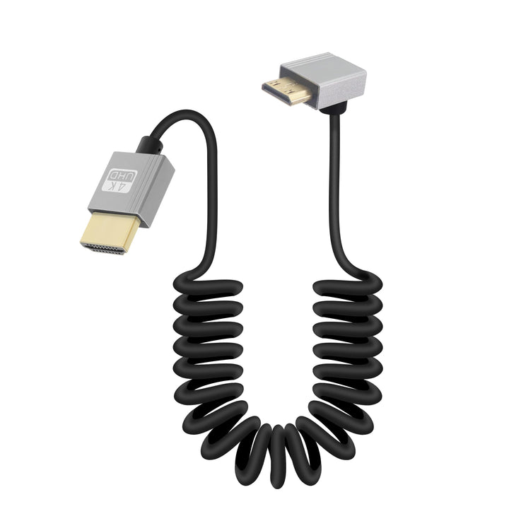 GELRHONR Mini-HDTV-Spiralkabel, 4K/60Hz Dünnes Mini-HDTV-Kabel Kurz 18Gbps 3D, Unterstützt 3D, für D