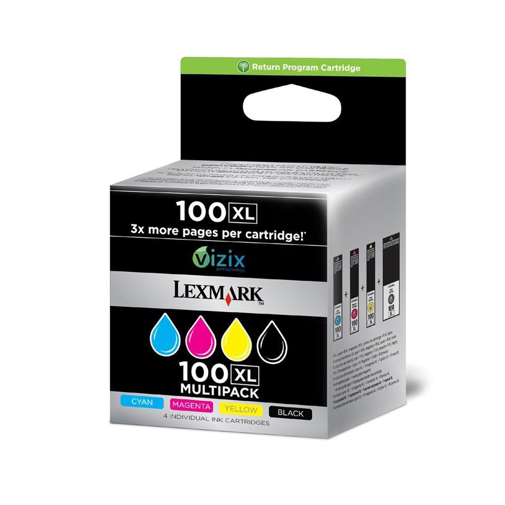 LEXMARK Nr.100XL c/m/y PB-Tinte Multipack