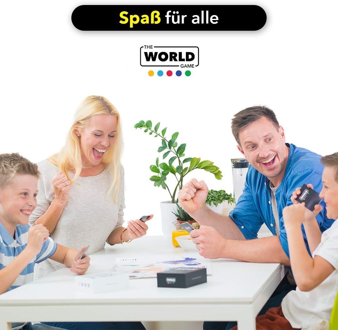 The World Game - Geographie Kartenspiel - Lernspiel für Kinder, Familie und Erwachsene - Welt Bretts