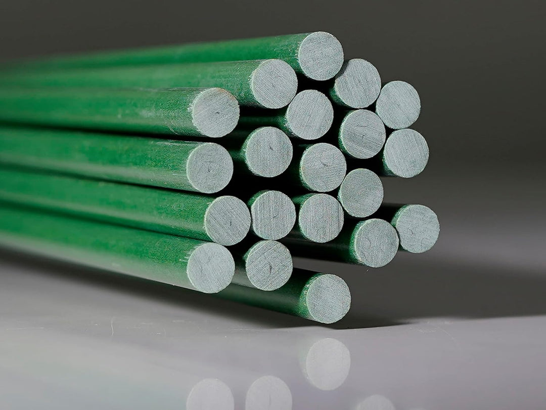 20 grüne 1 m x 7 mm Rankstäbe aus Glasfaser Fiberglas GFK, Grün