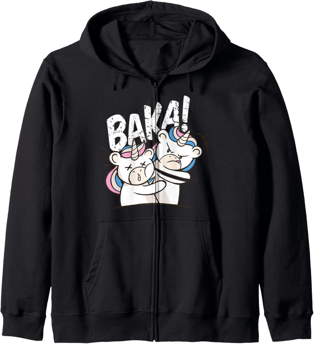 Baka! Idiot! Lustige Japanische Einhörner Kapuzenjacke
