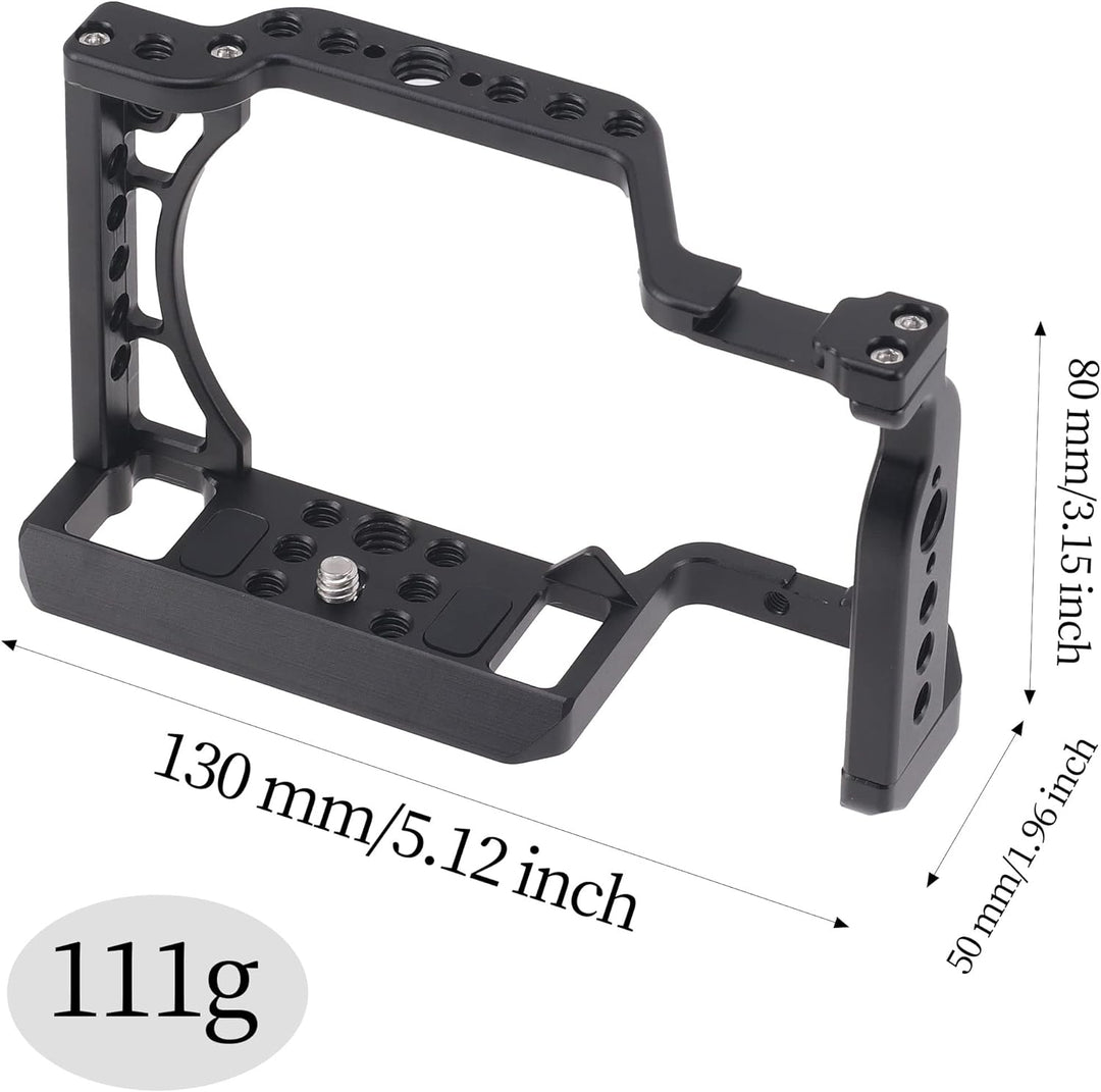 A6000 A6500 Cage, Hersmay Kamerakäfig Aluminium Camera Cage für Sony A6500 A6400 A6300 A6000 A6100