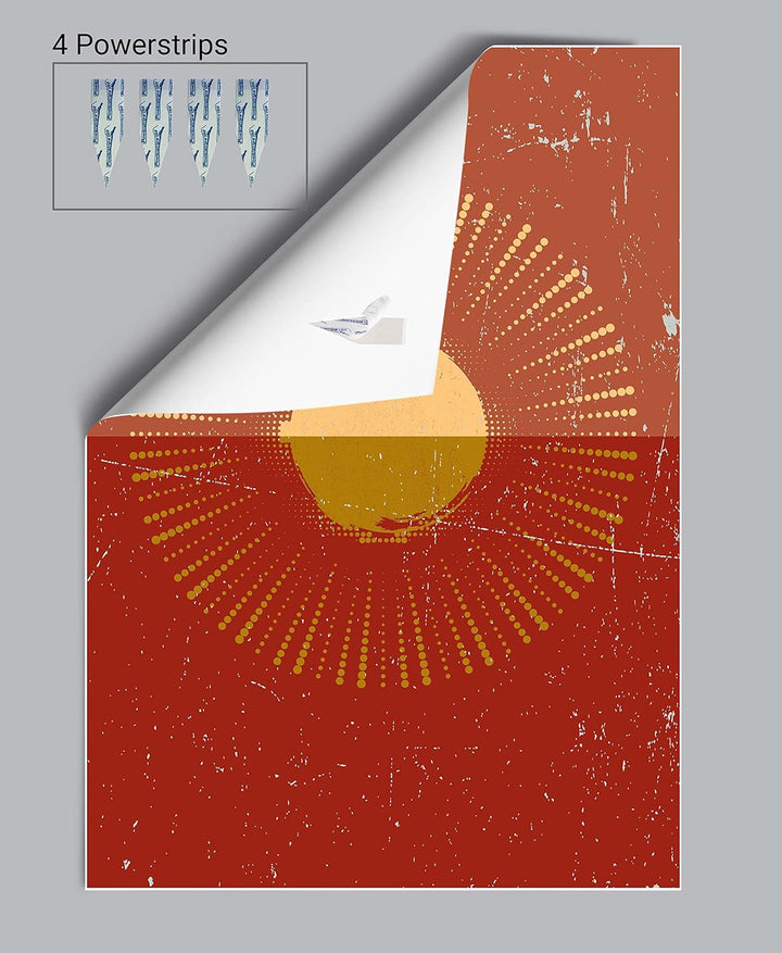 wandmotiv24 Poster als Wanddeko, Grösse Din A0, Minimalismus, Sonne, gelb, Moderne Wanddeko, Wandbil