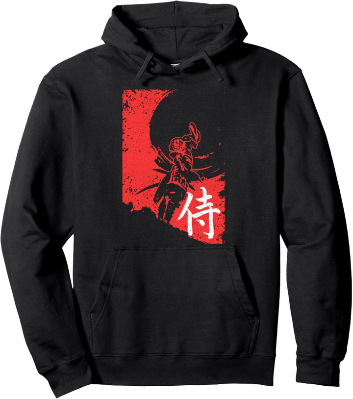 Retro Bushido Samurai Krieger Japanischer Samurai Design Pullover Hoodie