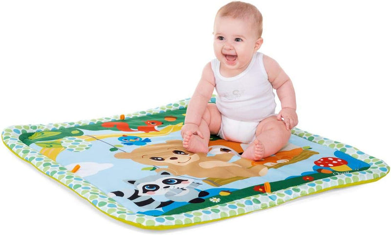 Chicco Waldzauber Baby Krabbeldecke mit Spielbogen, Multifunktionsspielbogen für Babys, 5 abnehmbare