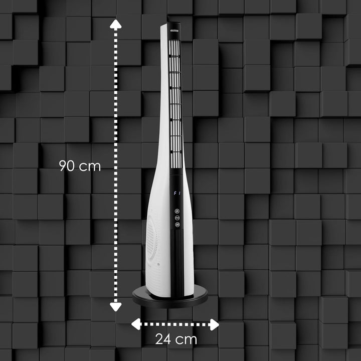 Echos® Turmventilator energiesparender Standventilator sehr leise Säulenventilator mit Fernbedienung