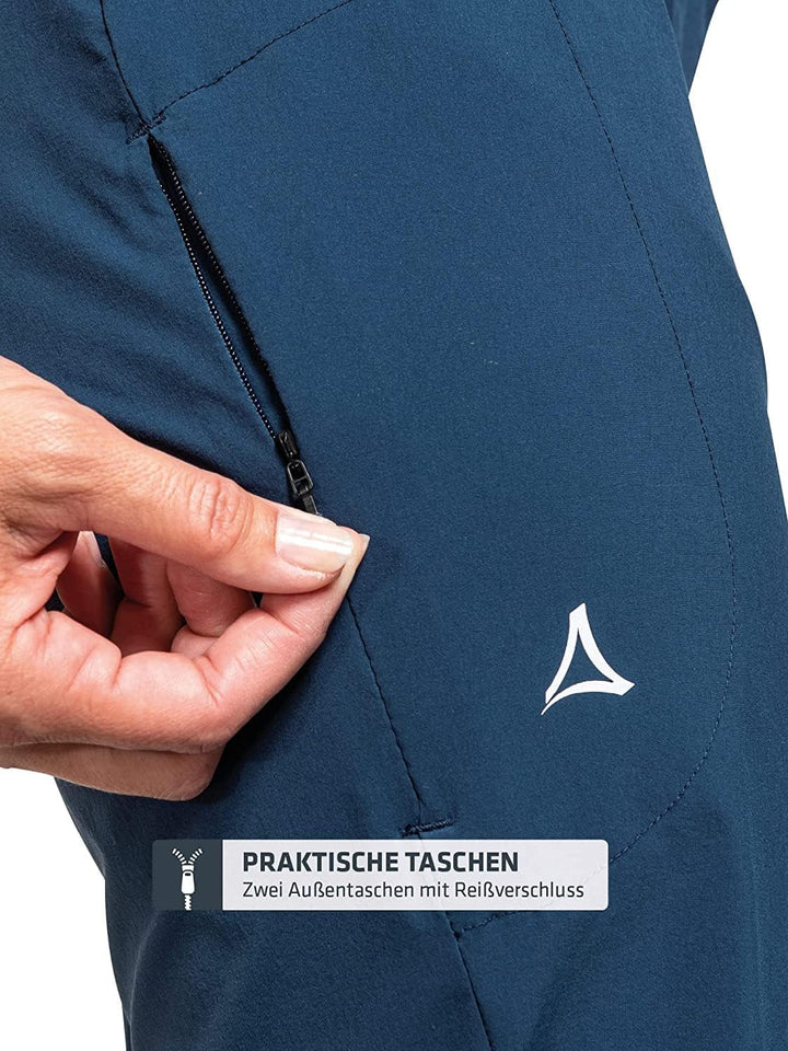 Schöffel Damen Pants Hestad L, robuste, schnell trocknende Outdoor Hose, Damen Hose mit bequemer Pas