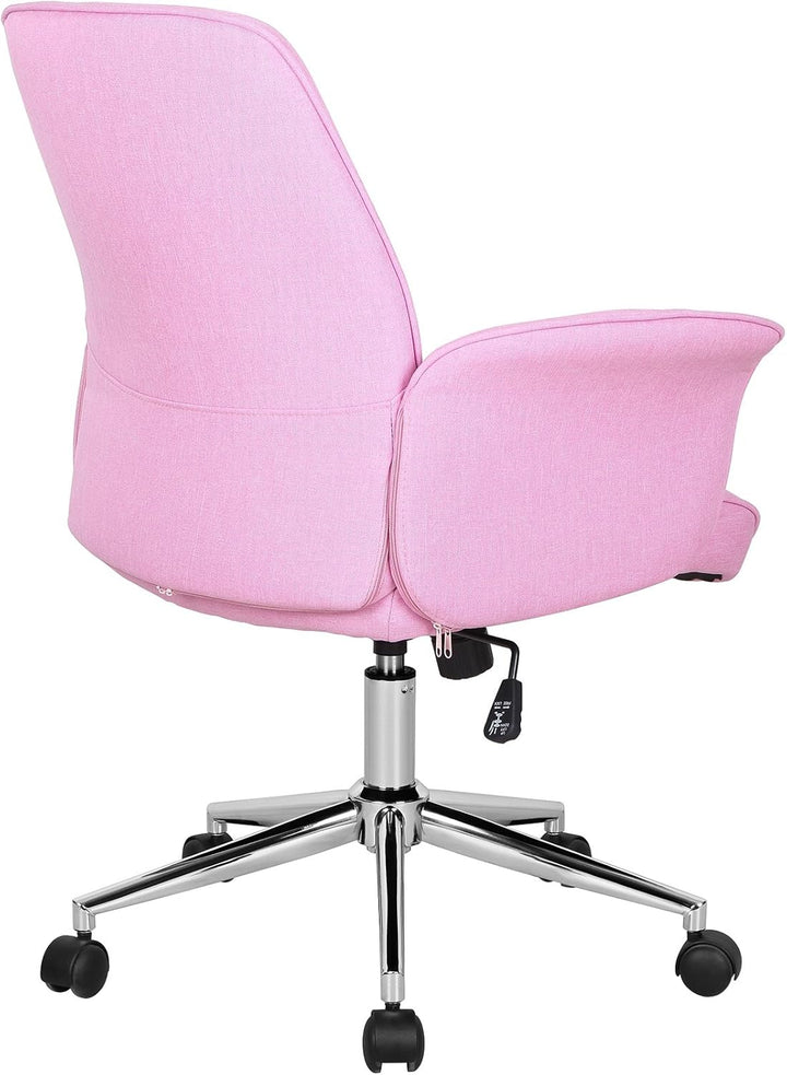 SixBros. Bürostuhl, Schreibtischstuhl mit Armlehne und niedriger Rückenlehne, Drehstuhl stufenlos hö