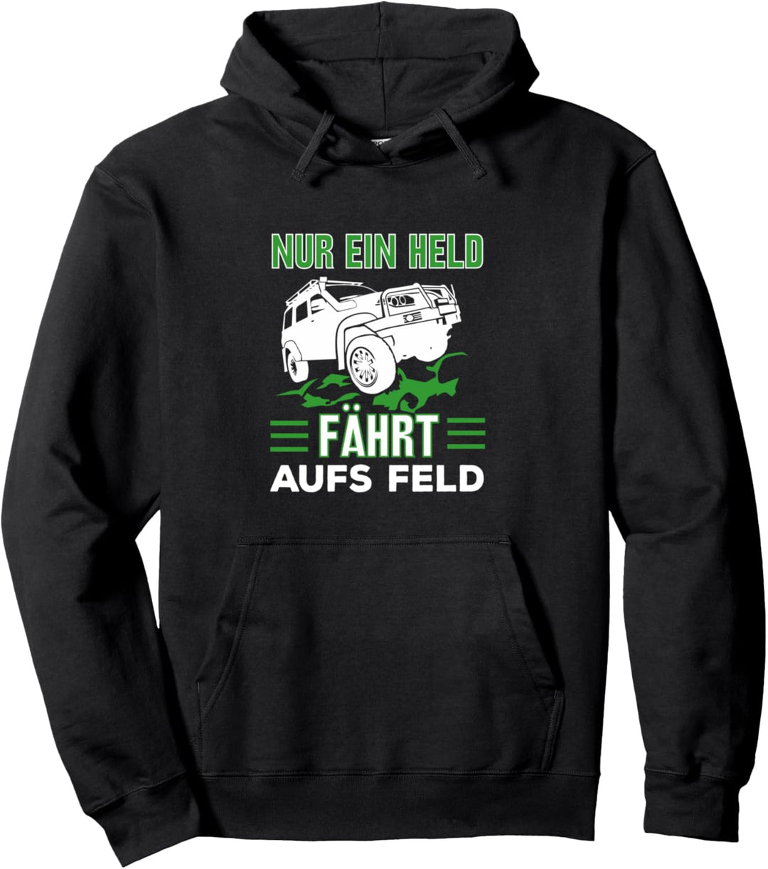 Nur Ein Held Fährt Aufs Feld | Landwirt Bauer Traktor Spruch Pullover Hoodie