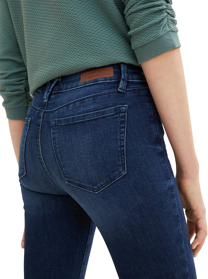 TOM TAILOR Denim Damen Nela Extra Skinny Jeans 29W / 32L 10120 - Used Dark Stone Blue Denim, 29W / 3