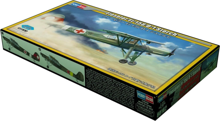 Hobbyboss HBB80182 1:35 Fiesleler Fi-156 D-1 Storch Scale Model Kit, geformte Farbe