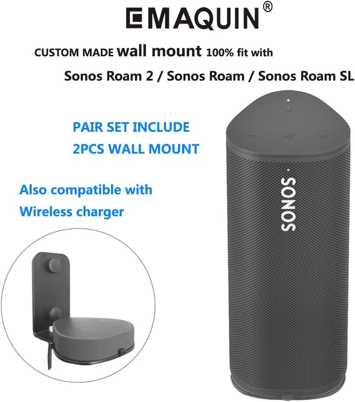 Wandhalterung Paar(2 Stück) für Sonos Roam/Sonos Roam SL Lautsprecher(Kompatibel mit Sonos Roam und