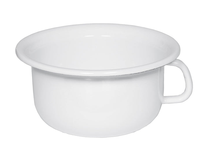 Riess, 0365-033, Nachttopf, CLASSIC-WEISS, Durchmesser 23 cm, Höhe 11.8 cm, Emaille, weiss, Chamber