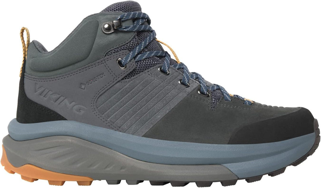 Viking Cerra Hike Mid Gtx M Walking Shoe Unisex 43 EU Weit Grey Denim, 43 EU Weit Grey Denim
