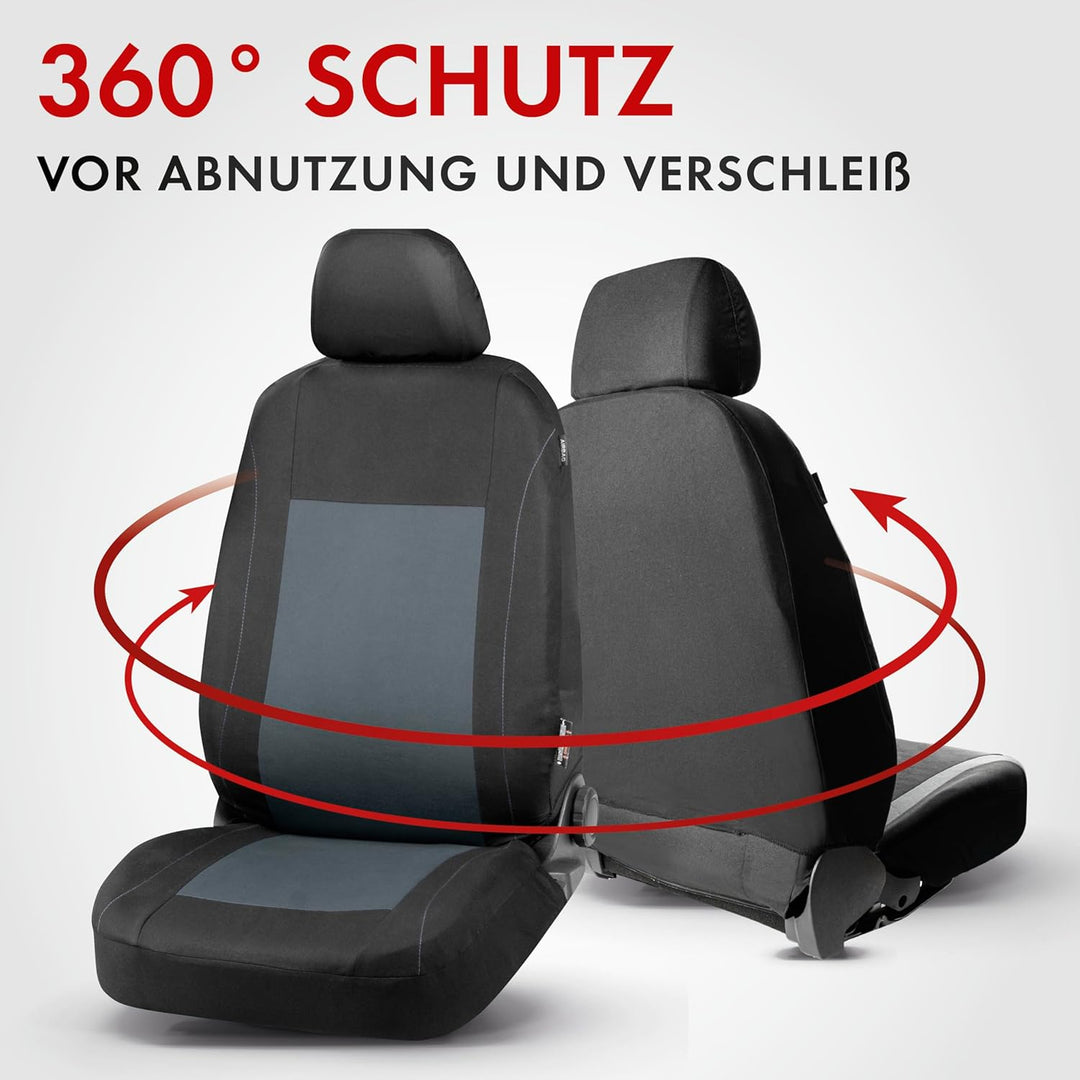 Walser Auto-Sitzbezug Sandray Komplettset, Universal PKW-Sitzbezüge 4-teilig, Auto-Schonbezüge, 2 Vo