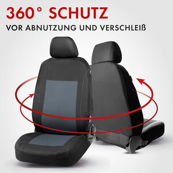Walser Auto-Sitzbezug Sandray Komplettset, Universal PKW-Sitzbezüge 4-teilig, Auto-Schonbezüge, 2 Vo