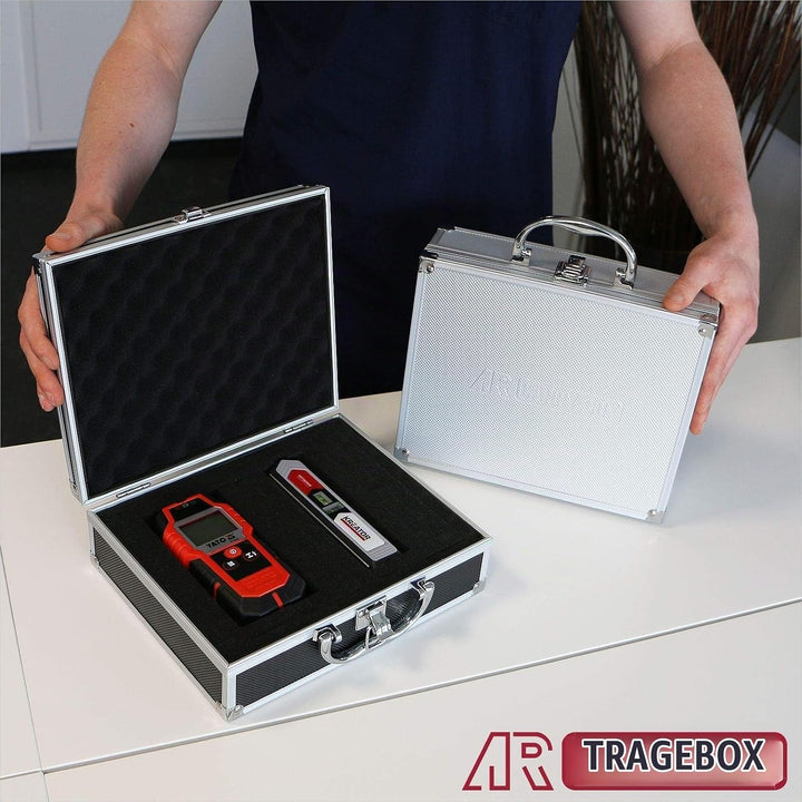 AR Carry Box® Kleine Alubox Alukoffer Aluminium Koffer Werkzeugkoffer leer 260x210x80mm Alu/Schwarz,