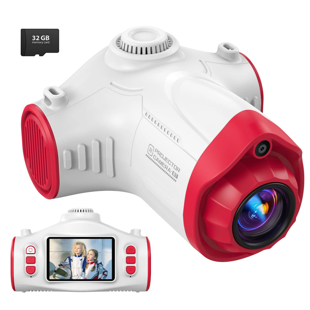 Kinderkamera, Usteetic 3 in 1 Beamer Projektor Kamera für Kinder 1080P Digitalkamera Kinder Fotoappa