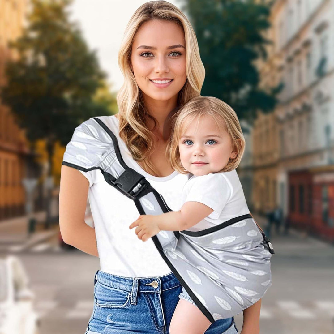 Tragetuch Baby &amp; Seitentrage - Ergonomische Hüfttrage für Baby &amp; Kleinkind mit Hüftsitz, ASTM Zertif