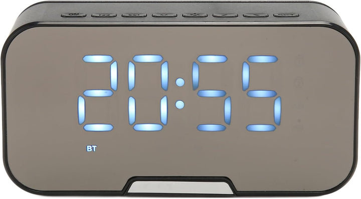 Bluetooth Lautsprecher mit Digitalem Wecker, Multifunktionaler Spiegel Wecker Lautsprecher mit UKW R